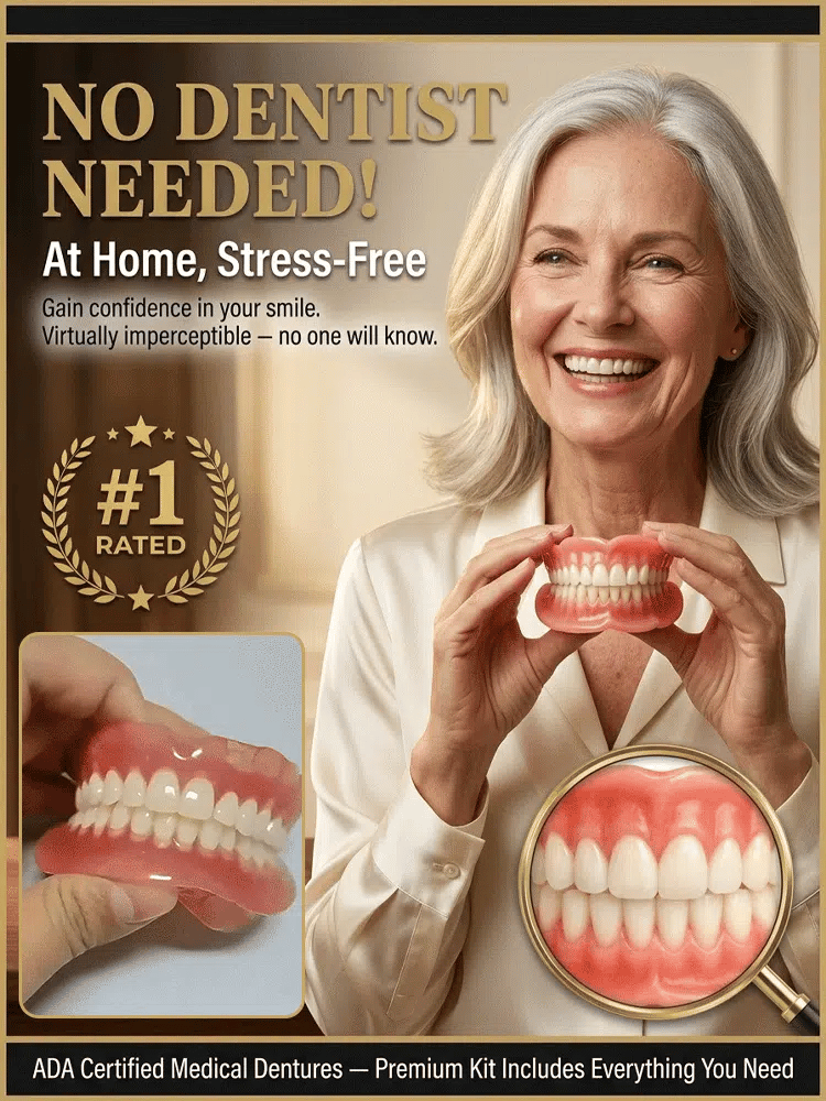 At-home complete denture fitting and product presentation