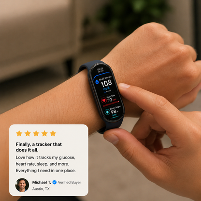 ⚡ Final 1 Hours Launch Offer 🏆 2026  M9 Non-Invasive Smart Band 📈12 health reports - No-Prick