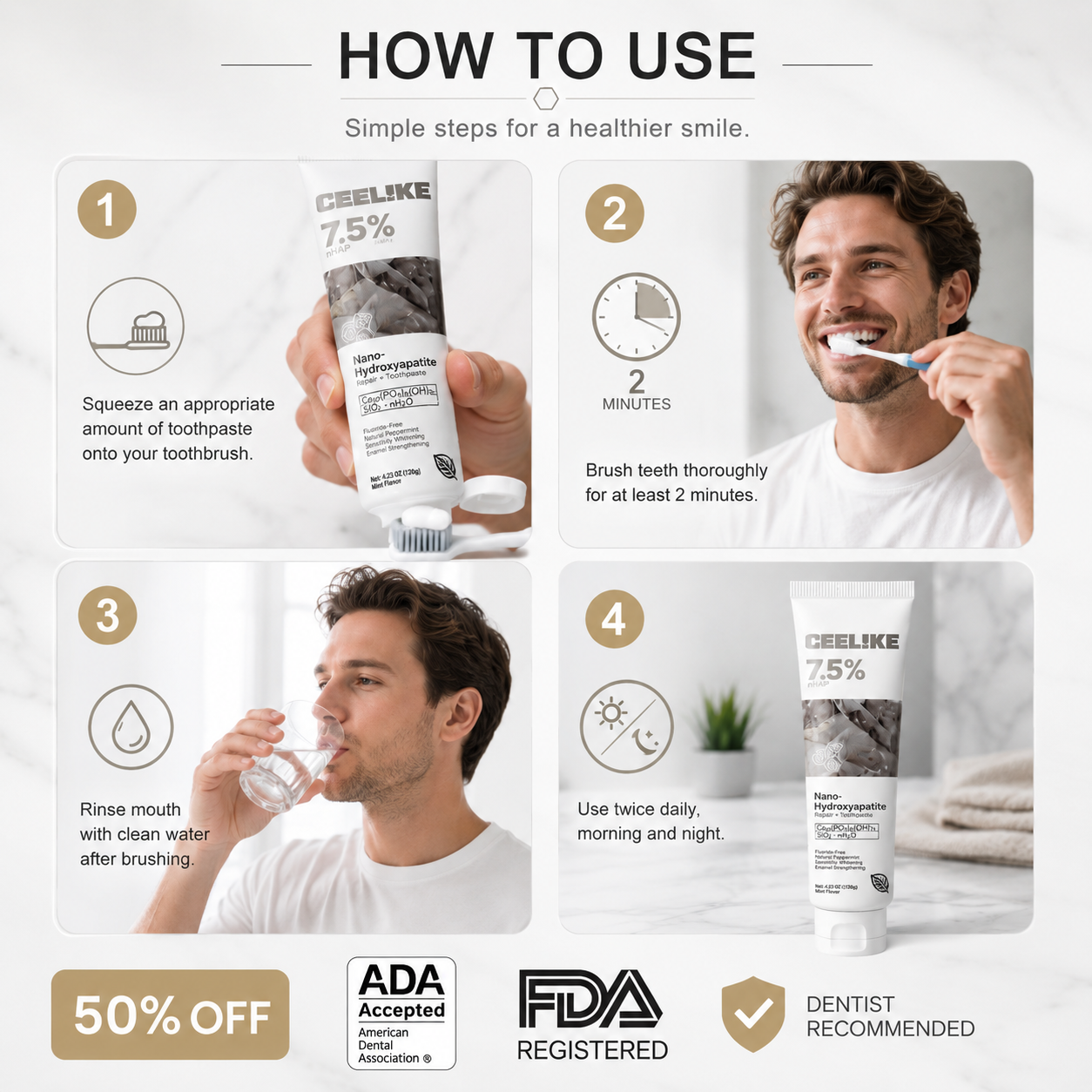 How to use the toothpaste