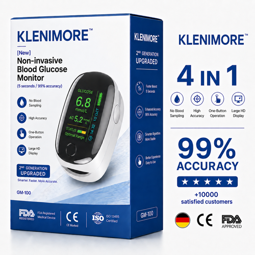 2026 KLENIMORE™ GM-100 Non-Invasive Monitor – 5 Seconds / 99% Accuracy
