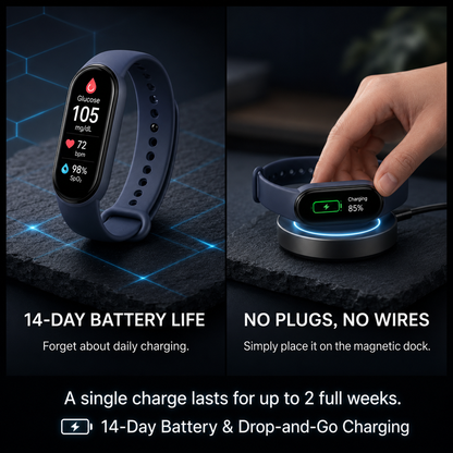 ⚡ Final 1 Hours Launch Offer 🏆 2026  M9 Non-Invasive Smart Band 📈12 health reports - No-Prick