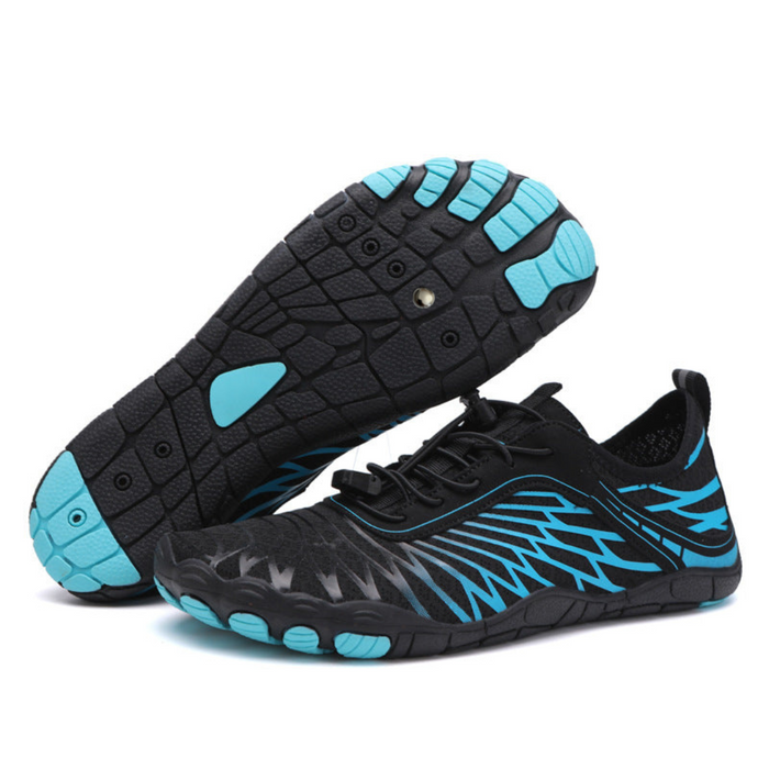 Black blue barefoot shoes